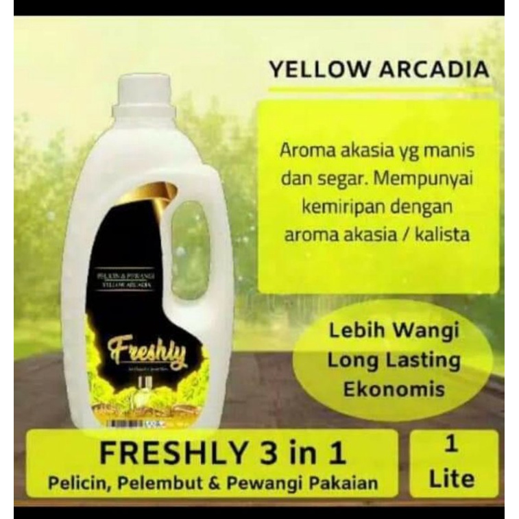 FRESHLY PELICIN DAN PEWANGI LOUNDRY 1000ML YELLOW ARCADIA