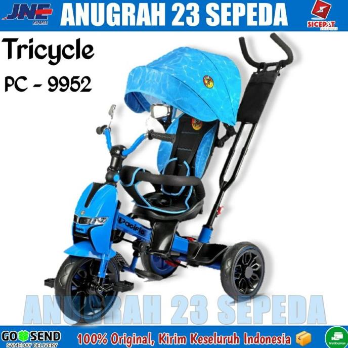 Sepeda Anak Roda Tiga Canopy Pacific Tricycle 9952 Commastore32