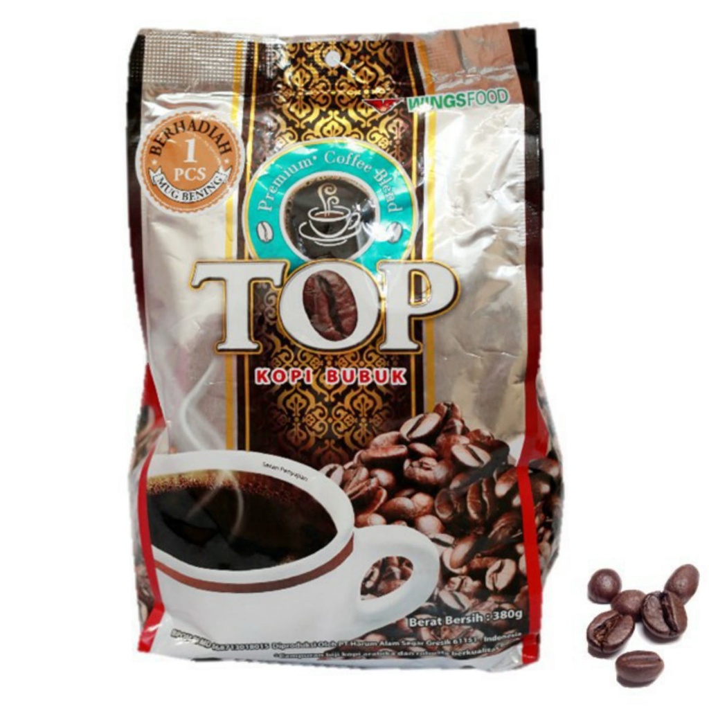 [PROMO TOP COFFEE KOPI BUBUK 380gram] GRATIS GELAS