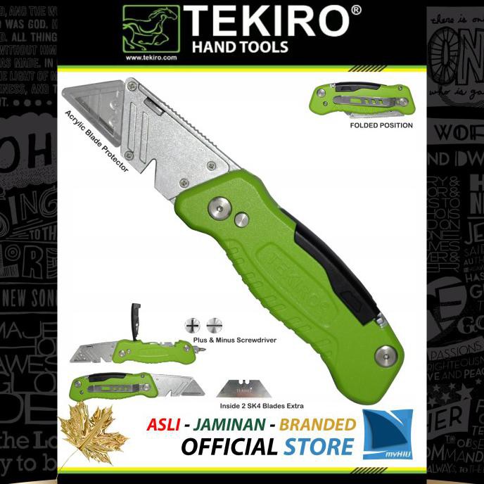 

[[BISA COD]] Pisau Cutter 7" inch INDUSTRIAL TACTICAL Potong 90-180 Derajat TEKIRO