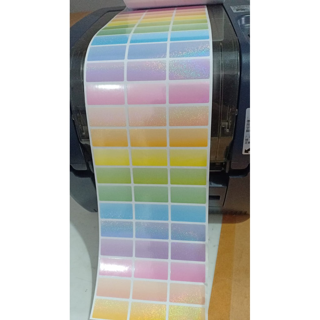 

Label Nama Sticker Waterproof Rainbow Glitter