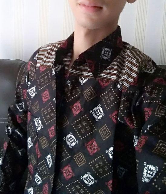 Bswart Batik Hrb026 Kenongo Hem Pendek Padi Pekalongan M L Xl Batik Pria Murah Modern Grosir