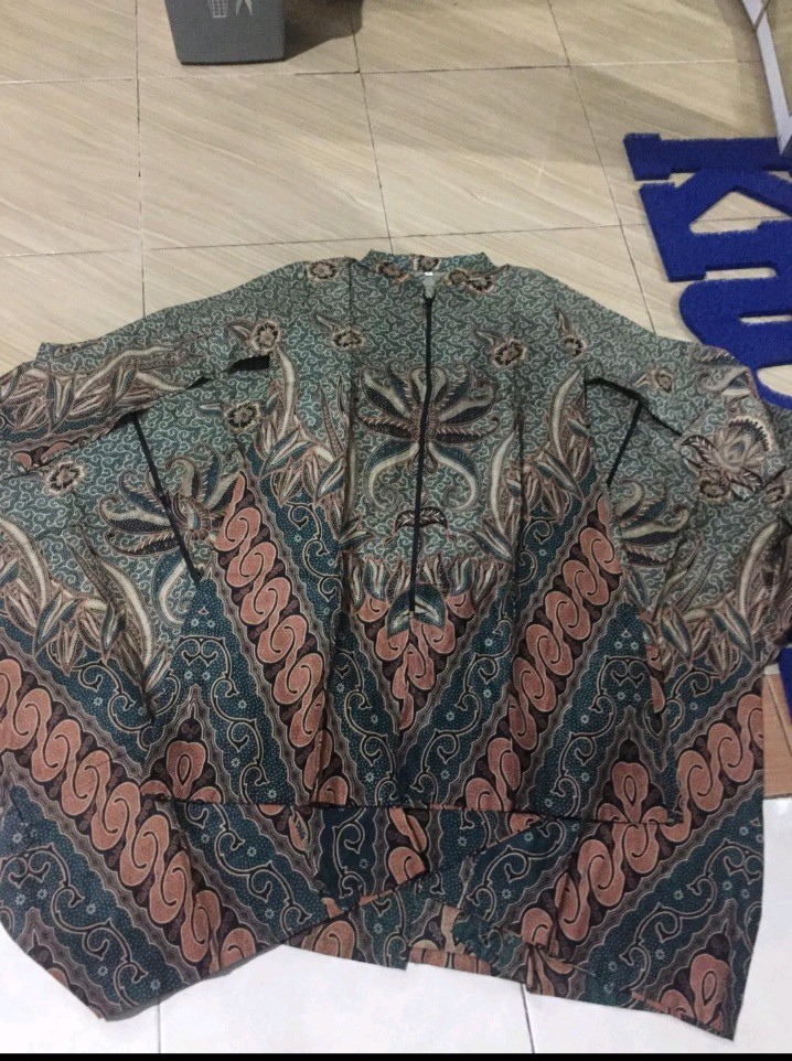 Baju Batik Wanita Tunik Atasan Seragam Kantor Keluarga Hajatan Dinas Kerja Lengan Panjang Nikahan