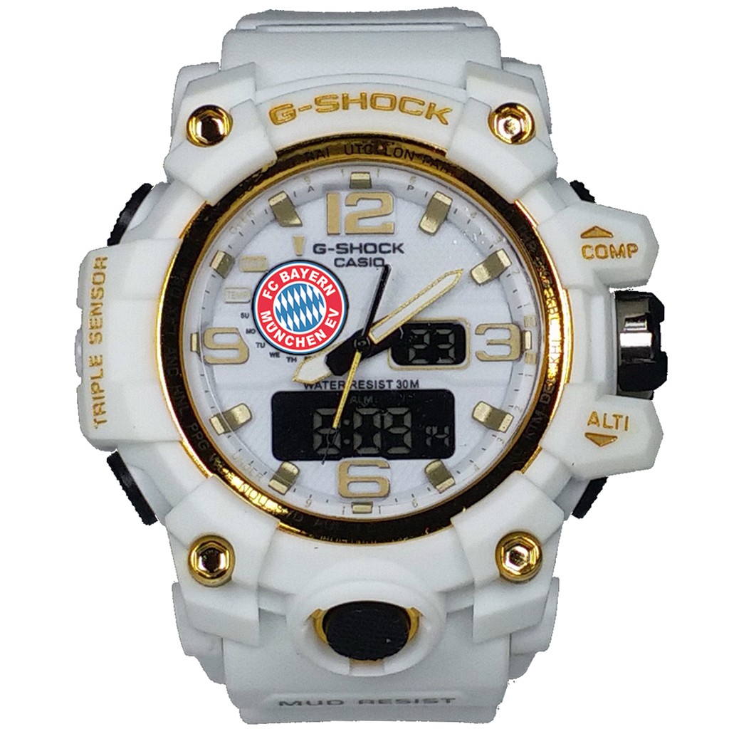 Exclusive Jam BAYERN MUNCHEN Double Time (Full Putih List Gold)