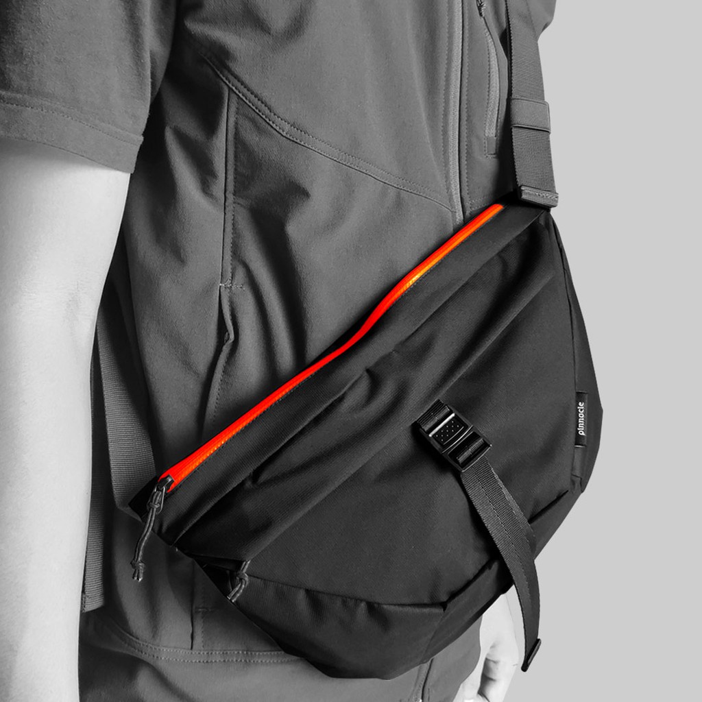 Pinnacle Hexa Pack - Black Zipper Orange ( Sling Bag )