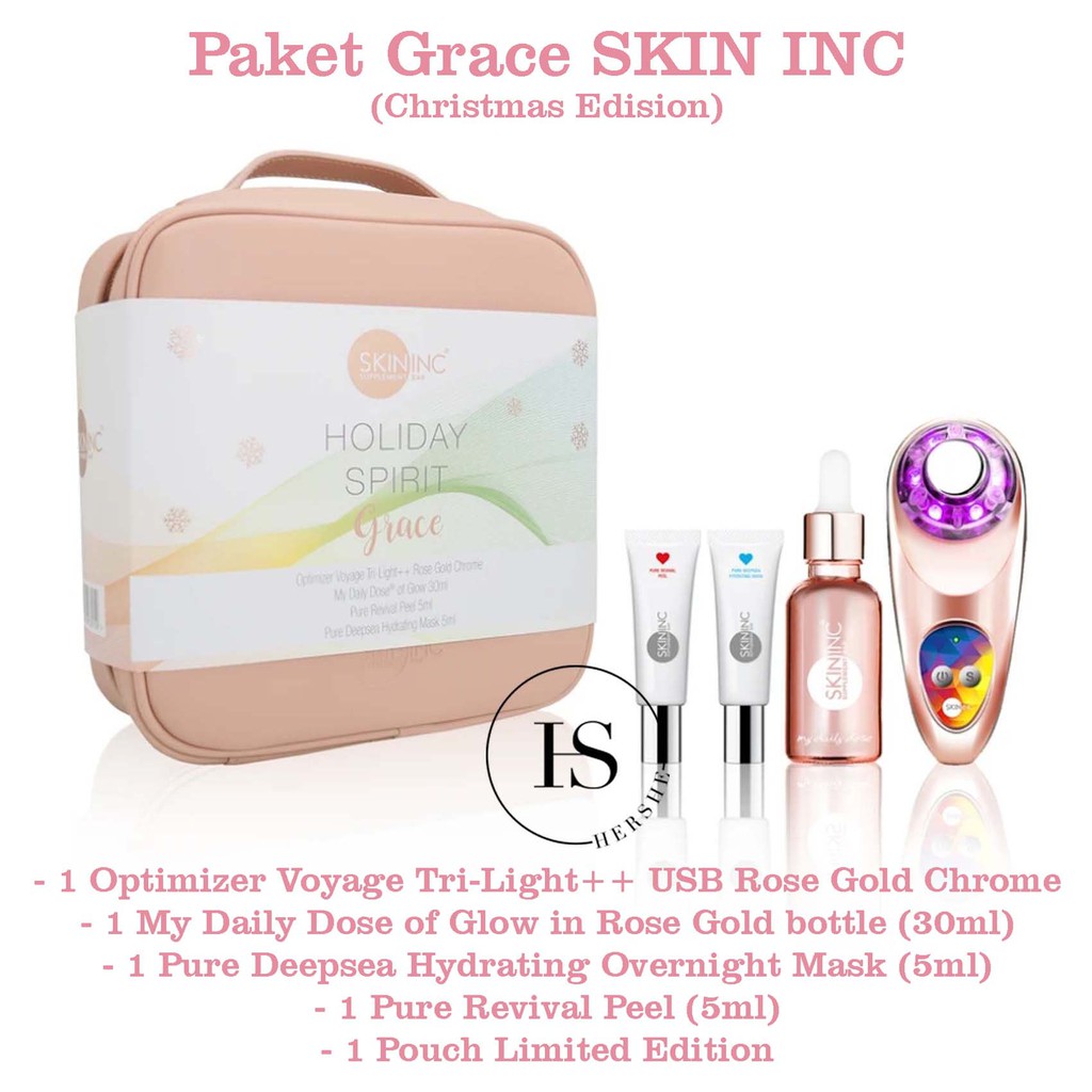PROMO PAKET SKIN INC Optimizer Voyage Tri-Light++ USB Rose Gold Chrome [5-LIGHTS]