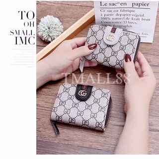 Tmall88 Dompet Koin Mini Wanita Motif GD bahan Kulit Pu