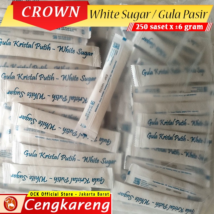 White Sugar Sachet 250 pcs - Gula Pasir Saset / Gula Kristal Putih 250 Saset