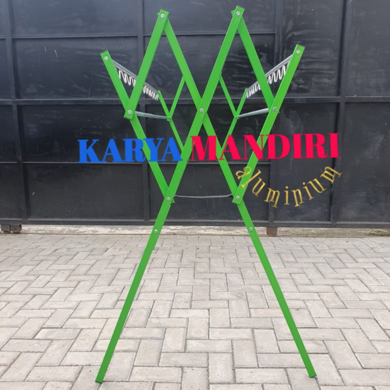 PROMO - Jemuran Baju / Pakaian / Handuk Aluminium Warna - 180 CM / 1,8 Meter / 1,8 M / Hijau