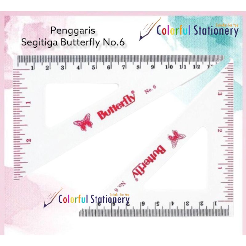 

Penggaris / Mistar Segitiga Butterfly No.6