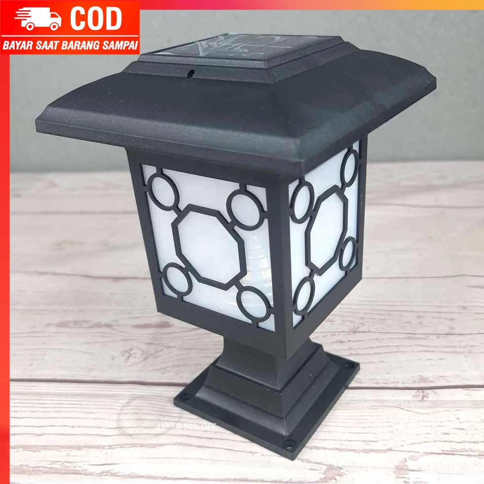 (100% BARANG ORI) Lampu Taman Solar Panel Garden Ground Plug Cool Light - EM375