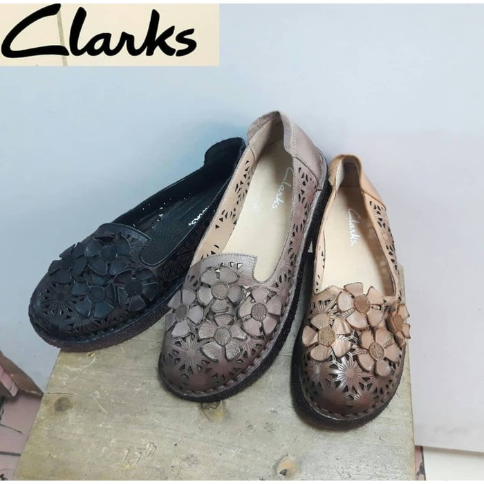 Super Murah Sepatu Kerja Wanita Clarks New Flower Kulit Asli