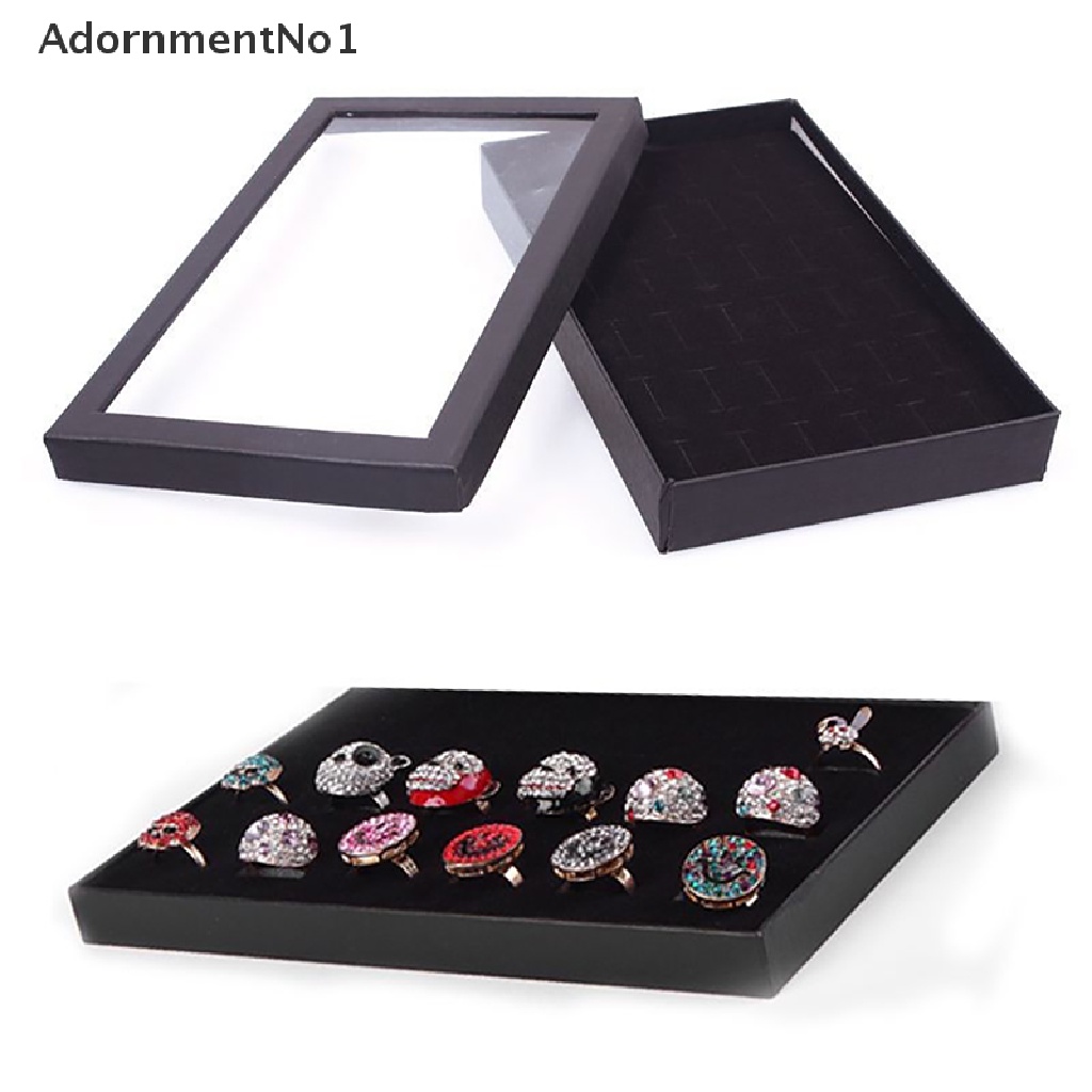 (AdornmentNo1) Kotak Penyimpanan / Organizer Anting / Cincin 36 Slot Untuk Display