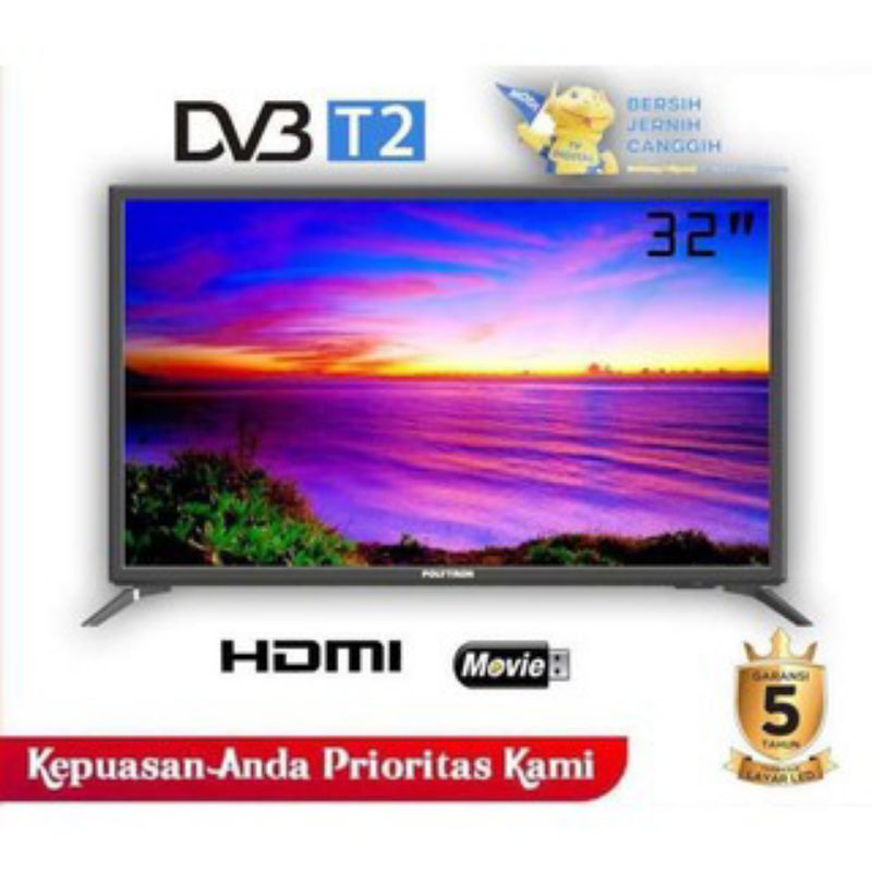 TV LED POLYTRON 32 INCH TV DIGITAL - 32V1852