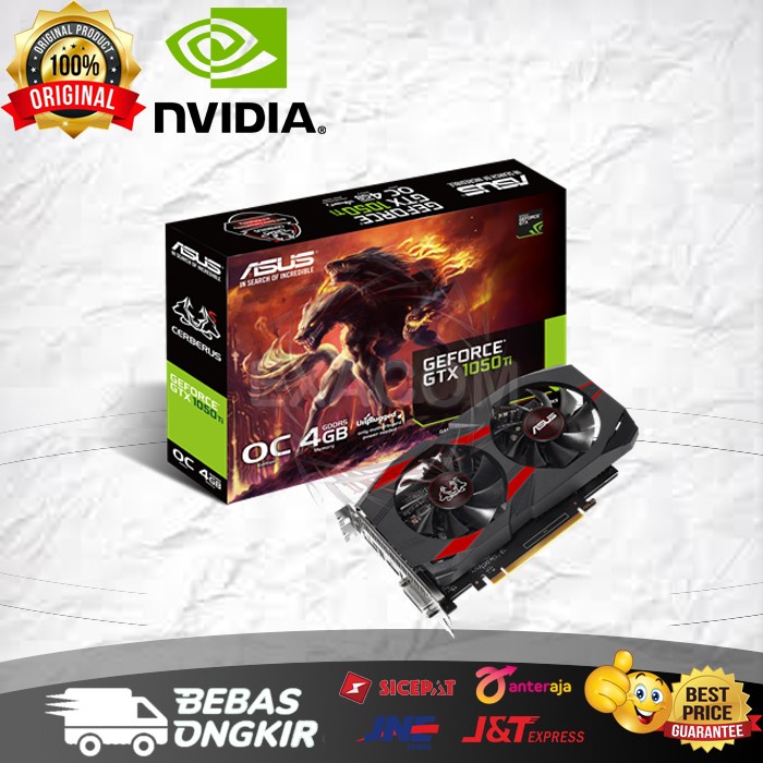 VGA ASUS GTX 1050Ti 4GB GDDR5 - GTX 1050 Ti Cerberus
