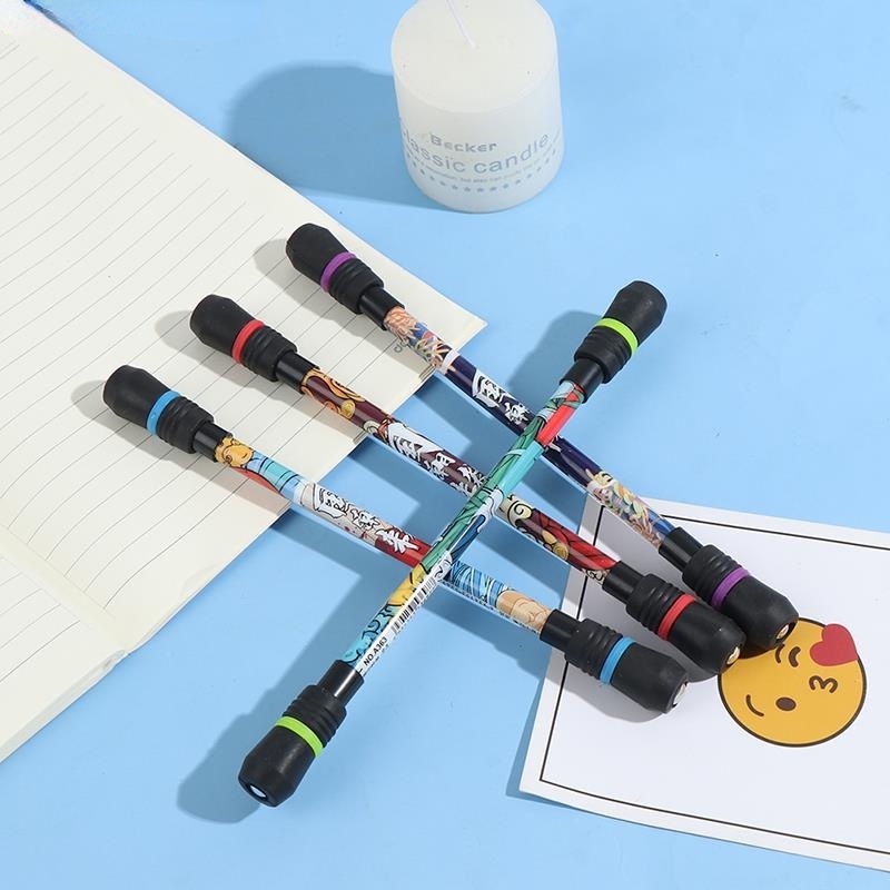 1pc Pulpen Gel Model Putar Gaya Cina Warna Acak Untuk Stationery Sekolah / Kantor