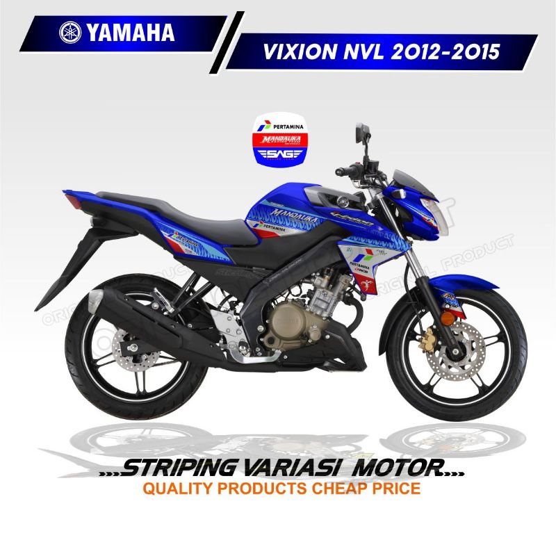 Striping variasi stiker decal sticker motor NEW VIXION NVL 2012-2015 PERTAMINA