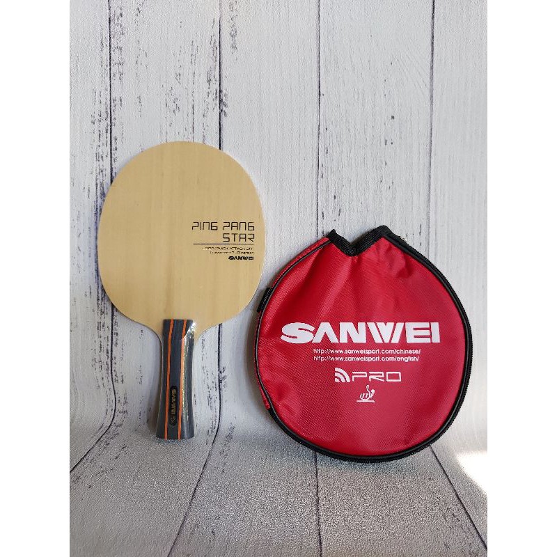 Kayu bat bet pingpong sanwei pingpang star carbon,BONUS COVER
