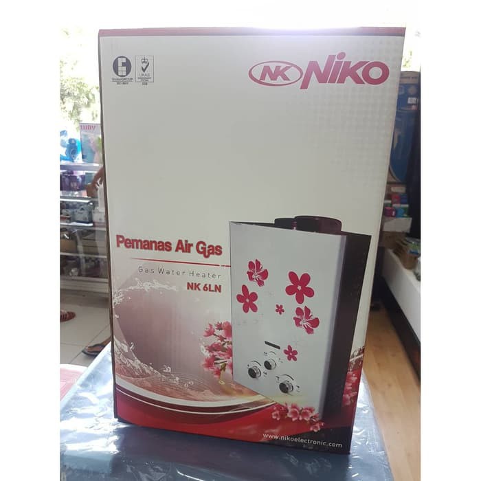 NIKO Gas Water Heater 6 Liter Pemanas Air NK 6LN 6L Warna Putih