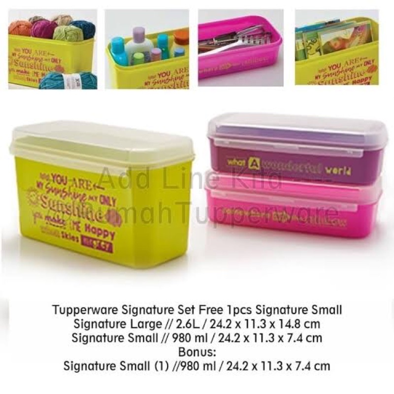 tupperware signature set