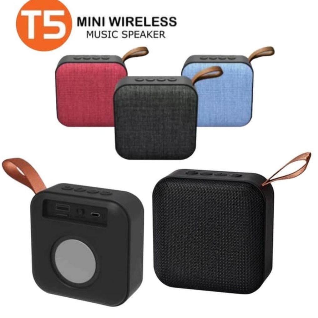 Speaker Bluetooth Wireless Mini T5 Portable Music Box Bluetooth Portable Music Box Salon Aktif Super Bass / Speaker Portable Wireless Speaker Subwofer Portable Wireless Music Full Bass / Support All Smartphone / Speaker Keren Tidak ada penilaian