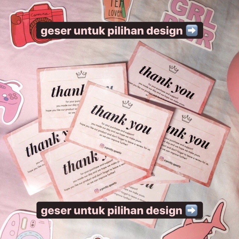 

(BACA DESKRIPSI) Thankyou card CUSTOM / print logo / kartu ucapan / thank you card / tag toko