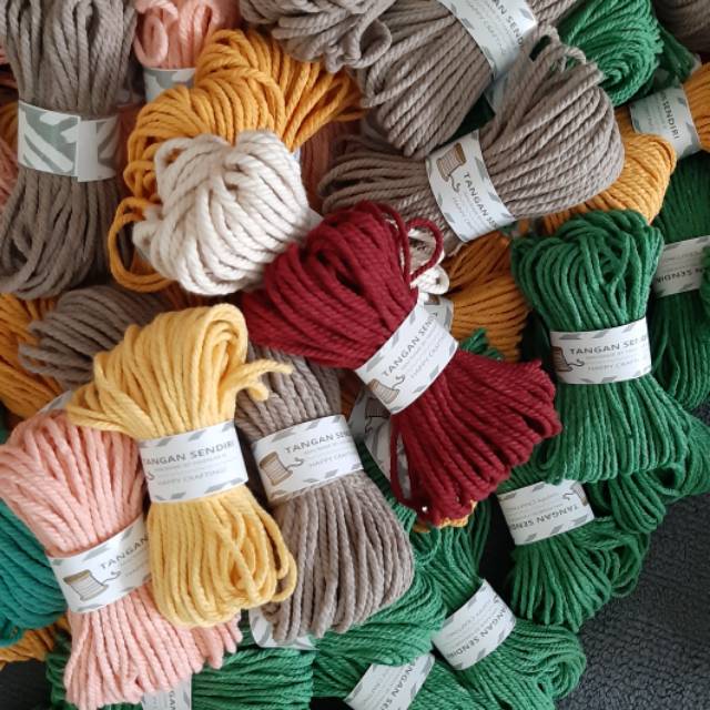 Tali Katun / Tali Macrame Warna 3 mm, 4 mm & 5 mm Part 2