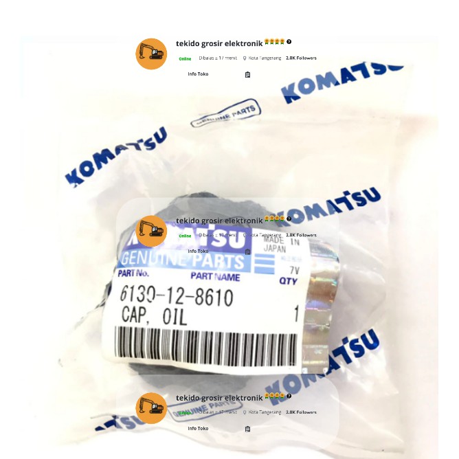 Tutup Oli Komatsu PC200 PC200-7 PC200-8 6130 12 8610