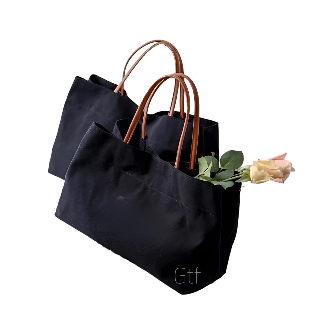 GTF - Tote Bag Wanita Big Size Polos Totebag Wanita Kuliah Kerja Kantor Lucu Casual Formal Cocok Untuk Wanita Karir Lagi Hits Fashion Stylish Korea Style Populer 2023