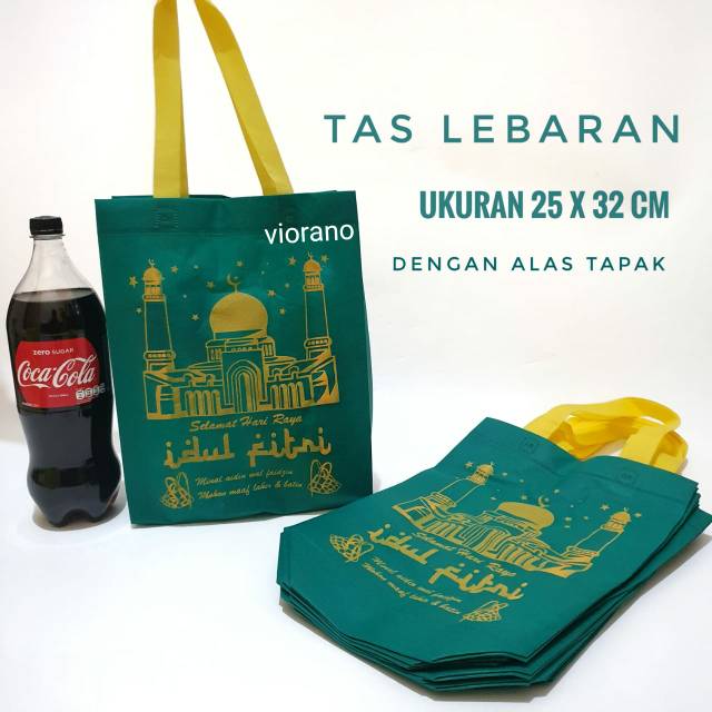 Tas Hantaran Lebaran Goodie bag Idul Fitri Ukuran 25x32cm dengan Alas Tapak Bawah