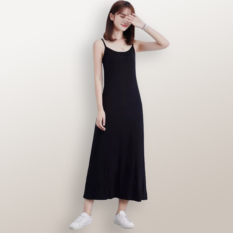 Long Dress sexy Camisoles Singlet Tali kecil Wanita Gaya Korea - XSHOP Mayleen