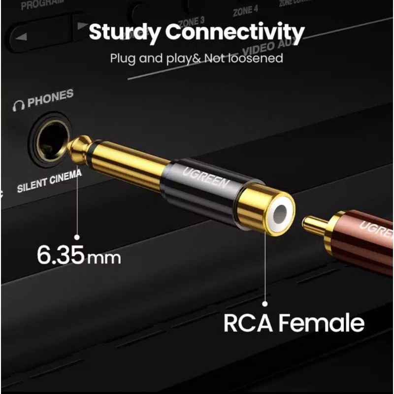 Ugreen Rca to 6.5mm 6.35mm - Ugreen 6.5mm 6.35mm Male to RCA Female