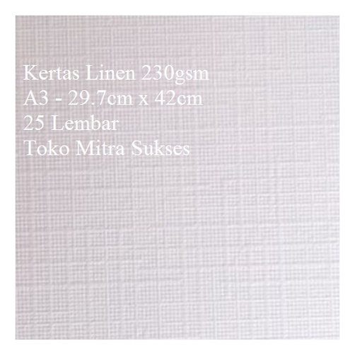 

25 Lembar Kertas LINEN Jepang 230 gsm A3