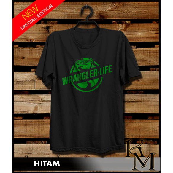 KAOS WRANGLER LIFE WARNA HITAM