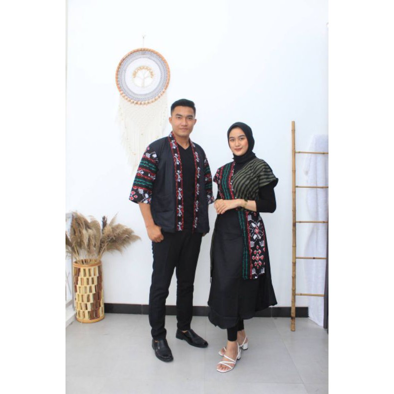 GROSIR COUPLE DRESS ANDIN/COUPLE  MOTIF SONGKET/COUPLE BATIK KATUN/COUPLE ÈTNIK MODERN PESTA BK004