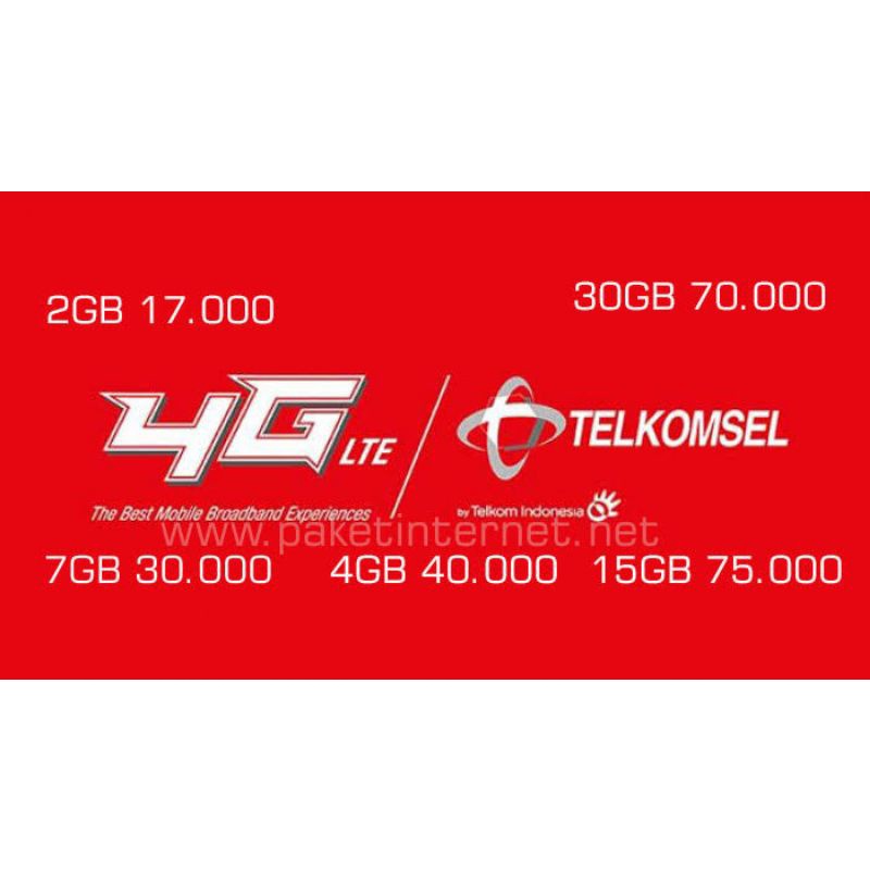 Voucher Telkomsel Kuota Internet Simpati, Kartu As 3GB, 8GB, 14GB Area Bali dan sekitarnya