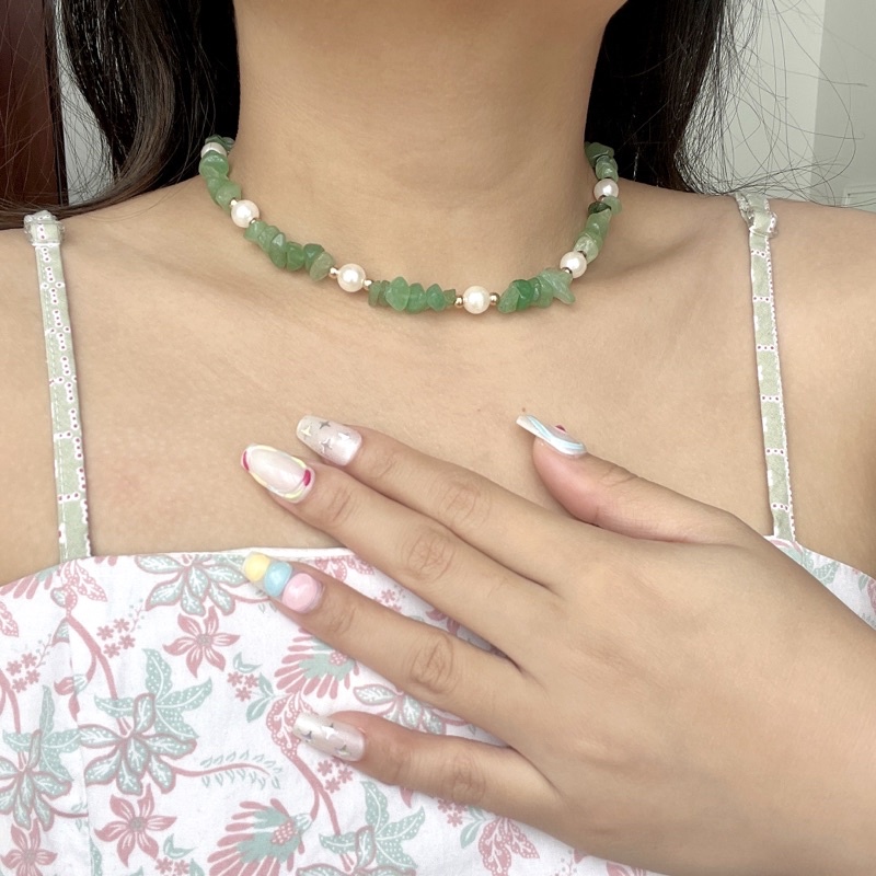 Green Light Necklace (BATU ALAM ASLI)