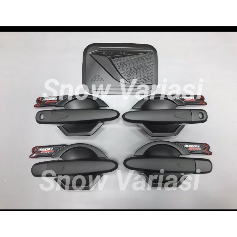 Paket outer handle keyless tank cover avanza veloz 2019 2020 2021 jsl hitam doff blacktivo