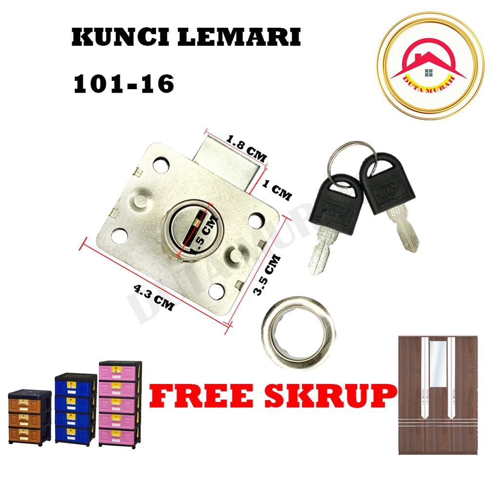 Kunci Loker Lemari / Laci kunci laci olmypic 101 16 mm. Camlock besi chrome. Free Skrup