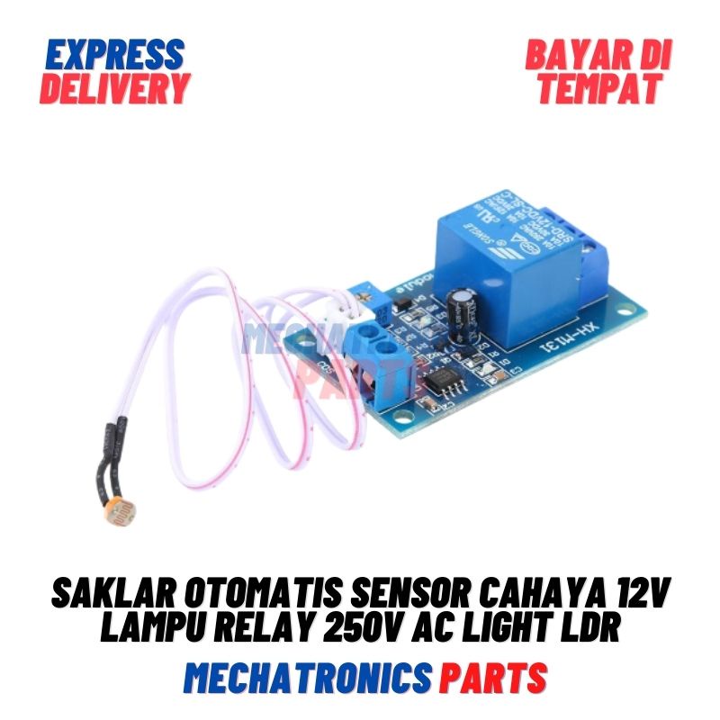 Saklar Otomatis Sensor Cahaya 12V Lampu Relay 250V AC Light LDR