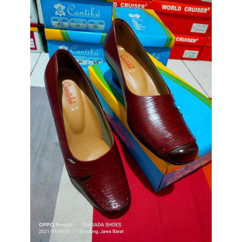 Sepatu Pantofel Kulit Wanita Cantika A16 ( Prokduksi Sendiri )