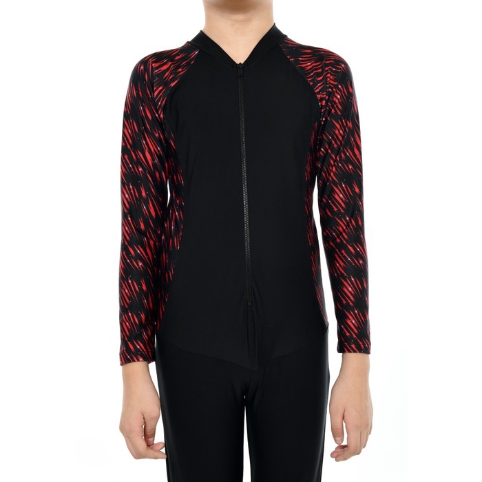 Baju Renang Wanita Baju renang anak laki laki SD diving selam panjang motif - CORAK MERAH, M(R8X9) B