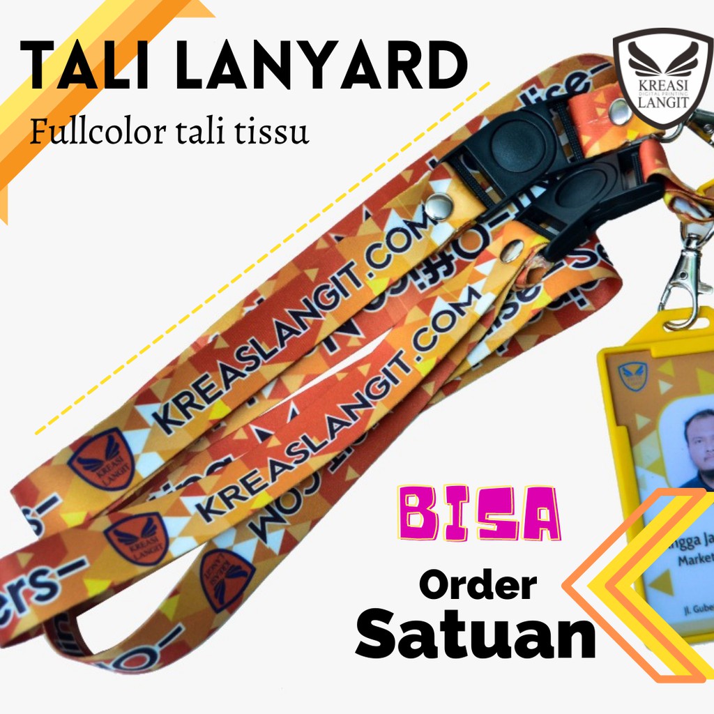 

TALI LANYARD FULLCOLOR/ TALI LANYARD CUSTOM/ TALI LANYARD MURAH/ BISA SATUAN