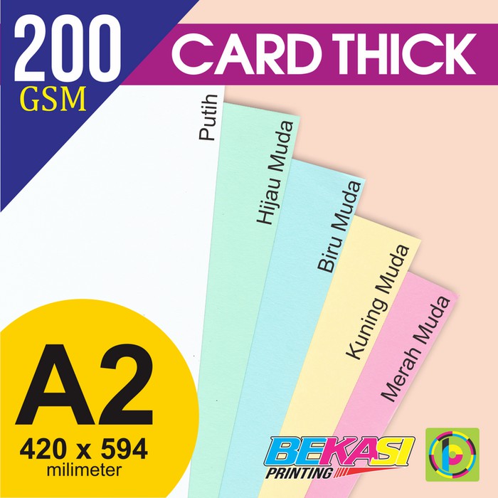 

Langsung Order Kertas Karton TIK / Card Thick 200 GSM A2 420x594 mm - Putih Murah