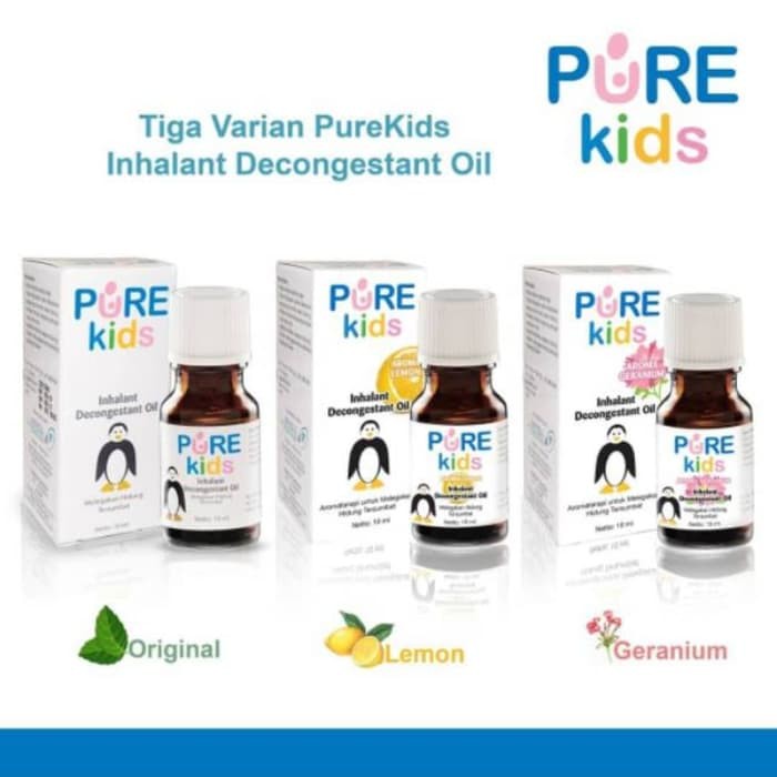 Pure Kids Inhalant Decongestant Oil Obat Hidung Tersumbat Purekids Pure BB Purebaby