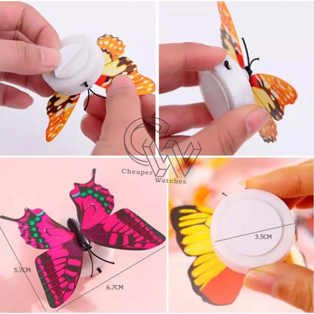 Cheaper-Lampu Kupu Kupu Lampu Hias Dekorasi Led Butterfly Hiasan Rumah Walpaper Dinding