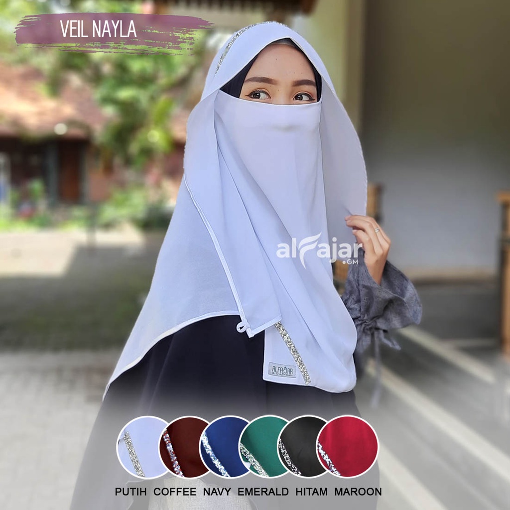 CADAR NIQOB BANDANA Veil Nayla Dua Layer by Alfajar