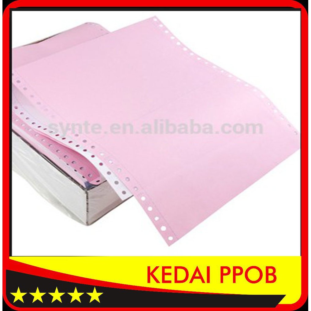

Dijual Kertas Continuos A4 dibagi 3 polos 2 ply eceran merah dan Putih Berkualitas