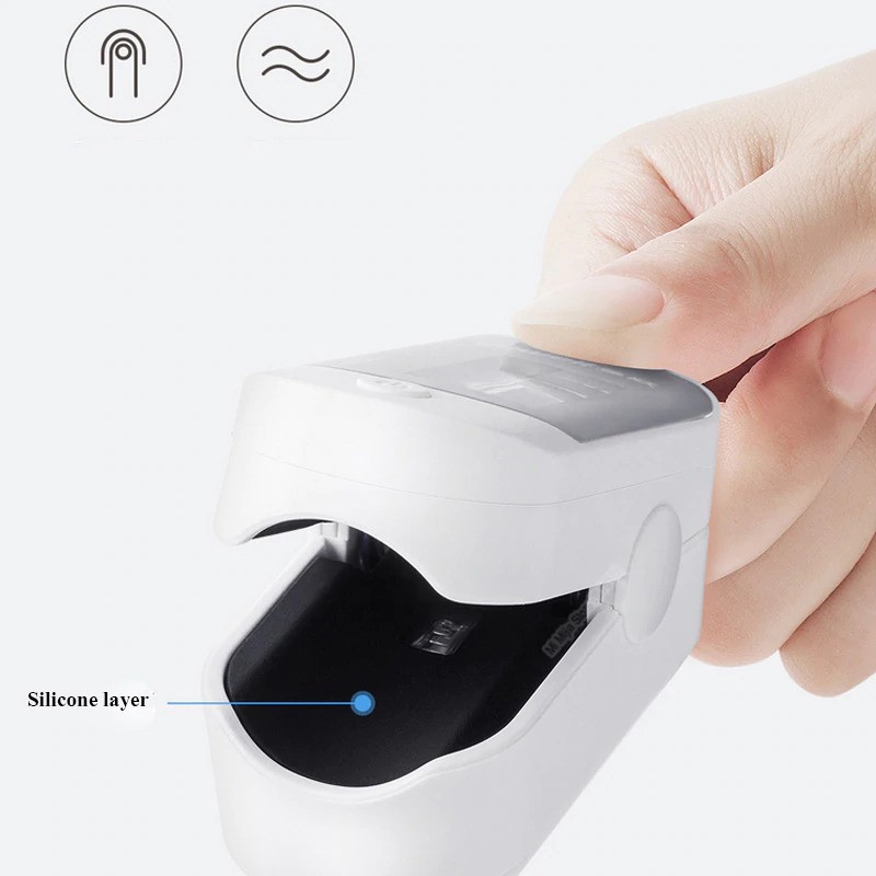 Alat Pengukur Detak Jantung Kadar Oksigen Fingertip Pulse Oximeter Xiaomi Yuwell  White