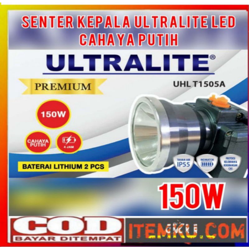 ✅COD SENTER Kepala cas 150 watt super led ultralite